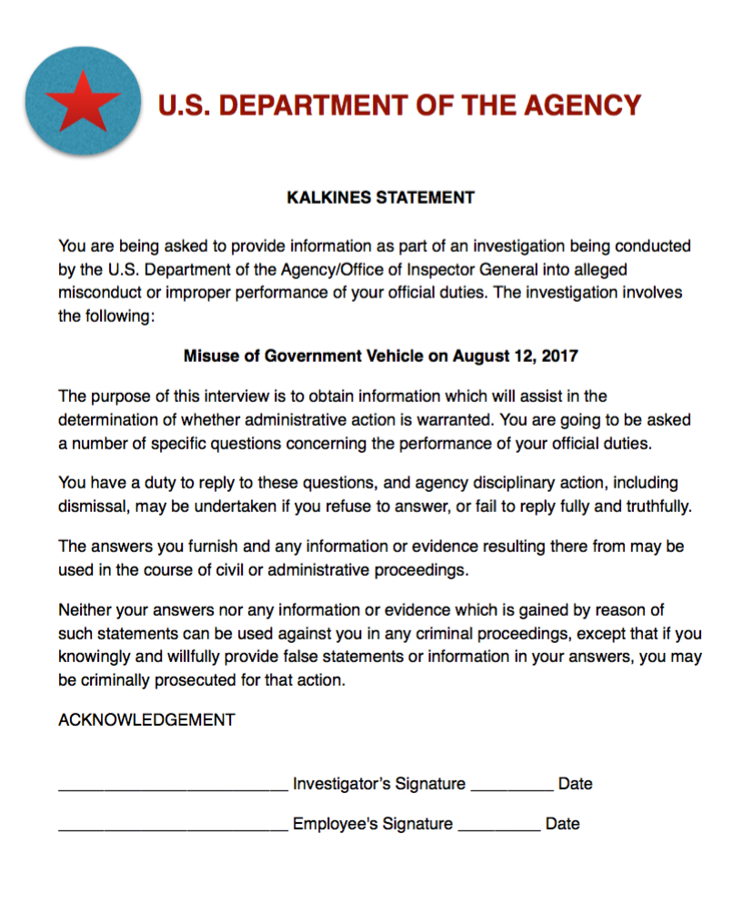 Federal Employee Investigations – Federal Employee Law Blog